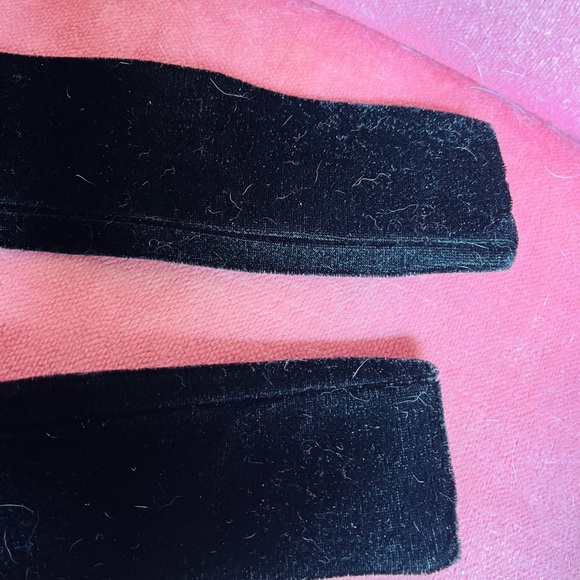 BelAire Bridal Black velvet belt/sash with silk floral appliqué size large - Picture 10 of 12